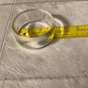 Wide CLEAR plastic/resin bracelet